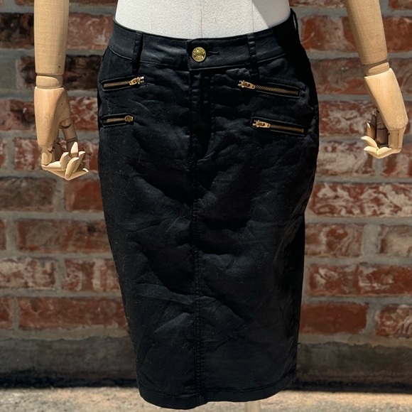 Express black pencil denim midi skirt / 6 / Excellent condition - Picture 1 of 13